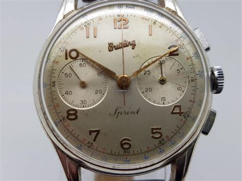 Breitling Sprint Chronograph 1196 Vintage Watch from 1950 Cal 